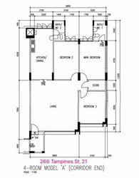 Blk 266 Tampines Street 21 (Tampines), HDB 4 Rooms #501884061